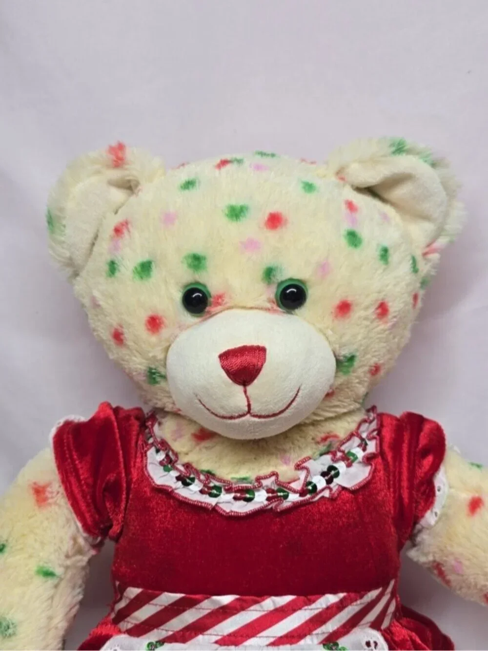 Build A Bear Christmas Holiday Sugar Cookie Plush Sprinkle Apron 2012 Retired
